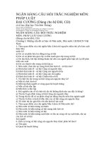 TDT - NGÂN HÀNG CÂU HỎI TRẮC NGHIỆM - MÔN: PHÁP LUẬT ĐẠI CƯƠNG