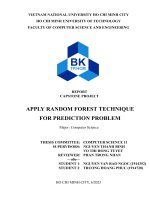 Luận văn apply random forest technique for prediction problem