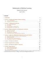 Mathematics of machine learning