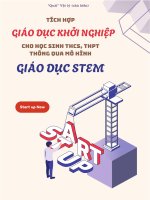 TÍCH HỢP GIÁO DỤC KHỞI NGHIỆP THÔNG QUA MÔ HÌNH GIÁO DỤC STEM,