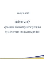 đồ án tốt nghiệp - VẬN TẢI – KINH TẾ - đề tài - MỘT SỐ GIẢI PHÁP NHẰM HOÀN THIỆN CÔNG TÁC QUẢN TRỊ NHÂN SỰ CỦA CÔNG TY TNHH THƯƠNG MẠI VÀ DỊCH VỤ ĐỨC PHƯỚC