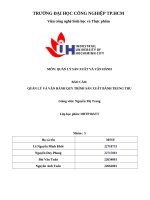 IUH - QUẢN LÝ SẢN XUẤT VÀ VẬN HÀNH - QUẢN LÝ VÀ VẬN HÀNH QUY TRÌNH SẢN XUẤT BÁNH TRUNG THU