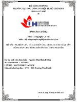 IUH - BÁO CÁO CUỐI KÌ Kỹ năng chuyên nghiệp dành cho kỹ sư - NGHIÊN CỨU VÀ CẢI TIẾN ỨNG DỤNG AI VÀO  MÁY SÂY NÔNG SẢN CHO NÔNG DÂN Ở TỈNH  THÁI NGUYÊN