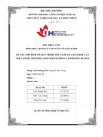 IUH - BÀI TIỂU LUẬN QUẢN LÝ SẢN XUẤT VÀ VẬN HÀNH - TÌM HIỂU VỀ QUY TRÌNH SẢN XUẤT VÀ VẬN HÀNH CỦA THỰC PHẨM TÔM THẺ CHÂN TRẮNG ĐÔNG LẠNH ĐÓNG BLOCK