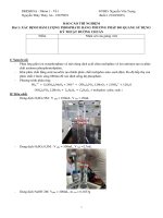 BÁO CÁO THÍ NGHIỆM - Bài 1: XÁC ĐỊNH HÀM LƯỢNG PHOSPHATE BẰNG PHƯƠNG PHÁP ĐO QUANG SỬ DỤNG KỸ THUẬT ĐƯỜNG CHUẨN