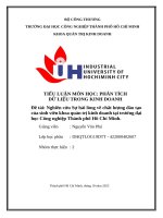 IUH - TIỂU LUẬN MÔN HỌC PHÂN TÍCH DỮ LIỆU TRONG KINH DOANH - Nghiên cứu Sự hài lòng về chất lượng đào tạo của sinh viên khoa quản trị kinh doanh tại trường đại học Công nghiệp Thành phố Hồ Chí Minh.