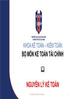 HUB - Bài giảng - Nguyên lý kế toán