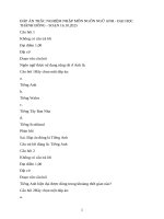 Đáp Án trắc nghiệm nhập môn ngôn ngữ anh   Đại học thành Đông   soạn 16 10 2025