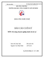 IUH - BÁO CÁO CUỐI KỲ Kỹ năng chuyên nghiệp dành cho kỹ sư - NGHIÊN CỨU VÀ CẢI TIẾN VÀ CHẾ TẠO MÁY GIEO HẠT NGÔ – LẠC – ĐẬU TƯƠNG PHỤC VỤ CHO CÁC HỘ NÔNG NGHIỆP Ở TỈNH PHÚ THỌ