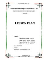 IUH - LESSON PLAN - LISTENING UNIT 9: PROTECT THE ENVIRONMENT