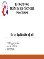 Báo cáo thực hành điện mặt trời