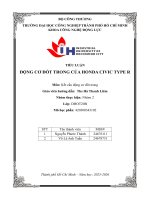 IUH - Tiểu luận Kết cấu động cơ đốt trong - Động cơ đốt trong của Honda Civic Type R