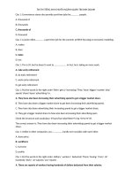 Ôn thi trắc nghiệm môn tiếng anh chuyên ngành trường Đại học Trà Vinh (có đáp án)