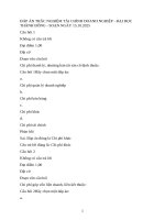 Đáp Án trắc nghiệm tài chính doanh nghiệp   Đại học thành Đông   soạn ngày 15 10 2025