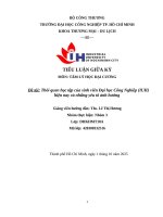 IUH - TIỂU LUẬN GIỮA KỲ TÂM LÝ HỌC ĐẠI CƯƠNG - Thói quen học tập của sinh viên Đại học Công Nghiệp (IUH) hiện nay và những yếu tố ảnh hưởng