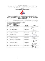 IUH - Tiểu luận Phương pháp luận nghiên cứu khoa học - ẢNH HƯỞNG TIÊU CỰC CỦA KHÓI THUỐC LÁ ĐẾN SỨC KHOẺ HÔ HẤP CỦA NGƯỜI KHÔNG HÚT THUỐC Ở THÀNH PHỐ HỒ CHÍ MINH