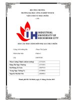 IUH - BÁO CÁO THỰC HÀNH MÔN PHỤ GIA THỰC PHẨM - PHỤ GIA LÀM ĐÔNG ĐẶC, LÀM DÀY