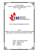 IUH - Kỹ năng chuyên nghiệp dành cho kỹ sư - Nghiên cứu, cải tiến và chế tạo máy CNC không khí nén ứng dụng trong xưởng mộc và nội thất của hộ gia đình tại xã Hóc Môn