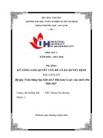 IUH - KỸ NĂNG GIẢI QUYẾT VẤN ĐỀ VÀ RA QUYẾT ĐỊNH - Cân bằng hay kiệt sức? Bài toán 4 cực của sinh viên hiện đại