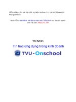 Tin học ứng dụng trong kinh doanh_Đại học Trà Vinh