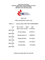 IUH - BÁO CÁO THỰC HÀNH PHAY NÂNG CAO - CHẾ TẠO VÀ LẮP RÁP HỘP GIẢM TỐC BÁNH RĂNG TRỤ RĂNG THẲNG HAI CẤP DẠNG KHAI TRIỂN