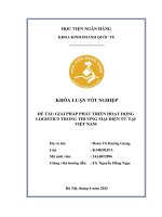 Khóa luận tốt nghiệp Kinh doanh quốc tế: Giải pháp phát triển hoạt động logistics trong thương mại điện tử tại Việt Nam