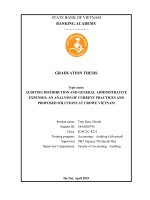 Khóa luận tốt nghiệp Kế toán kiểm toán: Auditing distribution and general administrative expenses: an analysis of current practices and proposed solutions at Crowe Vietnam