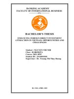 Khóa luận tốt nghiệp Kinh doanh quốc tế: Enhancing foreign direct investment attraction in Vietnam: opportunities and challenges