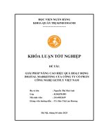 Khóa luận tốt nghiệp Quản trị kinh doanh: Giải pháp nâng cao hiệu quả cho hoạt động Digital Marketing của Công ty cổ phần công nghệ Getfly Việt Nam