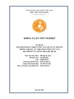 Khóa luận tốt nghiệp Kinh tế đầu tư: Giải pháp hoàn thiện công tác quản lý truyền thông cho dự án “Hội thảo Tiền sản” của hệ thống cửa hàng Mẹ & Bé Mẹ Ơi