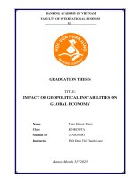 Khóa luận tốt nghiệp Kinh doanh quốc tế: Impact of geopolitical instabilities on Global Economy