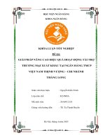 Khóa luận tốt nghiệp Ngân hàng: Giải pháp nâng cao hiệu quả hoạt động tài trợ thương mại xuất khẩu tại Ngân hàng TMCP Việt Nam Thịnh Vượng - Chi nhánh Thăng Long