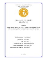 Khóa luận tốt nghiệp Kinh tế đầu tư: Đánh giá hiệu quả dự án đầu tư và vận hành Trạm xăng dầu Tiến Phượng tại Công ty TNHH Thương mại Tiến Phượng