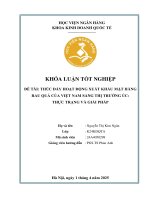 Khóa luận tốt nghiệp Kinh doanh quốc tế: Thúc đẩy hoạt động xuất khẩu mặt hàng rau quả của Việt Nam sang thị trường Úc: Thực trạng và giải pháp