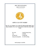 Khóa luận tốt nghiệp Ngân hàng: Tác động của chuyển đổi số đến hiệu quả hoạt động của các ngân hàng thương mại Việt Nam