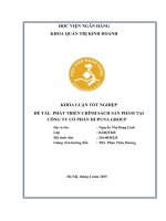 Khóa luận tốt nghiệp Quản trị kinh doanh: Phát triển chính sách sản phẩm tại Công ty cổ phần Hupuna Group