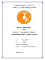 Khóa luận tốt nghiệp Kinh doanh quốc tế: Digital transformation in Vietnamese logistics enterprises