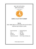 Khóa luận tốt nghiệp Ngân hàng: Phát triển dịch vụ ngân hàng số tại Ngân hàng Thương mại Cổ phần Á Châu