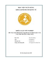 Khóa luận tốt nghiệp Kinh doanh quốc tế: Giải pháp đẩy mạnh xuất khẩu quả vải vào thị trường Nhật Bản