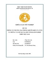 Khóa luận tốt nghiệp Kinh doanh quốc tế: Phòng vệ thương mại trong khuôn khổ của WTO và những vấn đề đặt ra đối với doanh nghiệp thép Việt Nam