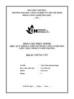 IUH - BÁO CÁO THỰC HÀNH QUÁ TRÌNH & THIẾT BỊ TRONG CÔNG NGHỆ HÓA CHẤT THỰC PHẨM VÀ MÔI TRƯỜNG - Chưng cất