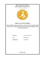 Khóa luận tốt nghiệp Kinh doanh quốc tế: Triển vọng xuất khẩu cá tra Việt Nam sang Mỹ dưới ảnh hưởng của định hướng thuế quan trong nhiệm kỳ mới của Donald Trump