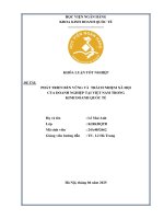 Khóa luận tốt nghiệp Kinh doanh quốc tế: Phát triển bền vững và trách nhiệm xã hội của doanh nghiệp tại Việt Nam trong kinh doanh quốc tế