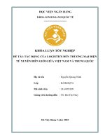 Khóa luận tốt nghiệp Kinh doanh quốc tế: Tác động của Logistics đến thương mại điện tử xuyên biên giới giữa Việt Nam và Trung Quốc