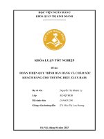 Khóa luận tốt nghiệp Quản trị kinh doanh: Hoàn thiện quy trình bán hàng và chăm sóc khách hàng cho thương hiệu Zlux hair