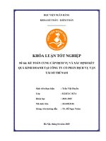Khóa luận tốt nghiệp Kế toán kiểm toán: Kế toán cung cấp dịch vụ và xác định kết quả kinh doanh tại Công ty Cổ phần Dịch vụ Vận tải số Trí Nam