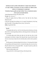 Đánh giá chất lượng tinh trùng và khả năng sinh sản của Đực giống