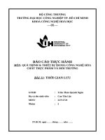 IUH - BÁO CÁO THỰC HÀNH QUÁ TRÌNH & THIẾT BỊ TRONG CÔNG NGHỆ HÓA CHẤT THỰC PHẨM VÀ MÔI TRƯỜNG - Thời gian lưu