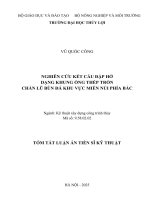 Tóm tắt nghiên cứu kết cấu Đập hở dạng khung Ống thép tròn chắn lũ bùn Đá khu vực miền núi phía bắc