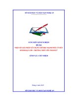 Một số giải pháp xây dựng giờ học hạnh phúc ở tiết sinh hoạt lớp – trường thpt
